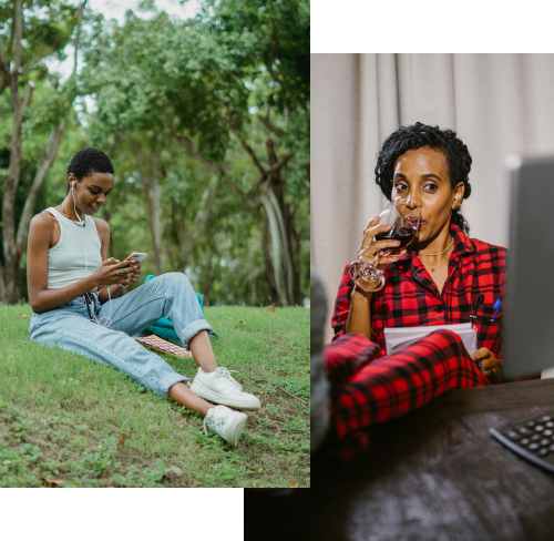 images of people voting comfortably